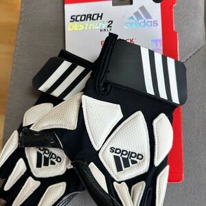 Adidas Black and White Scorch Destroy Gloves